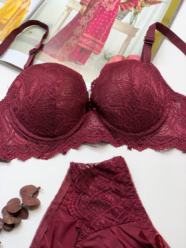 Elegant Padded Pushup Wired Bra set