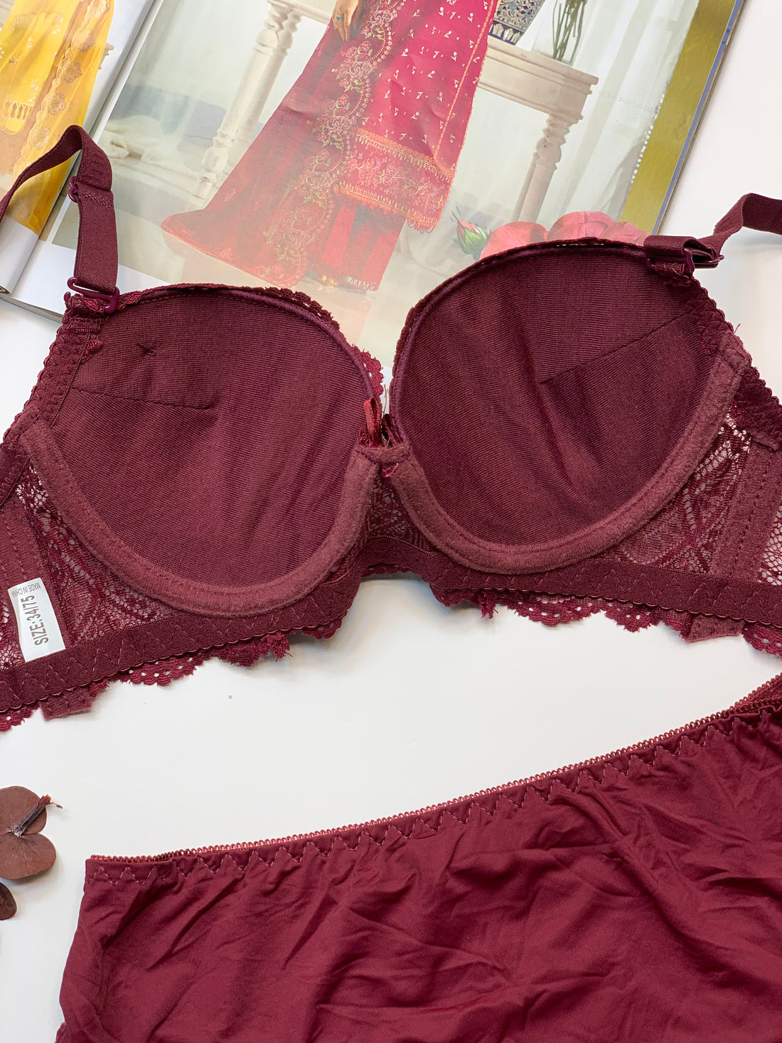 Elegant Padded Pushup Wired Bra set