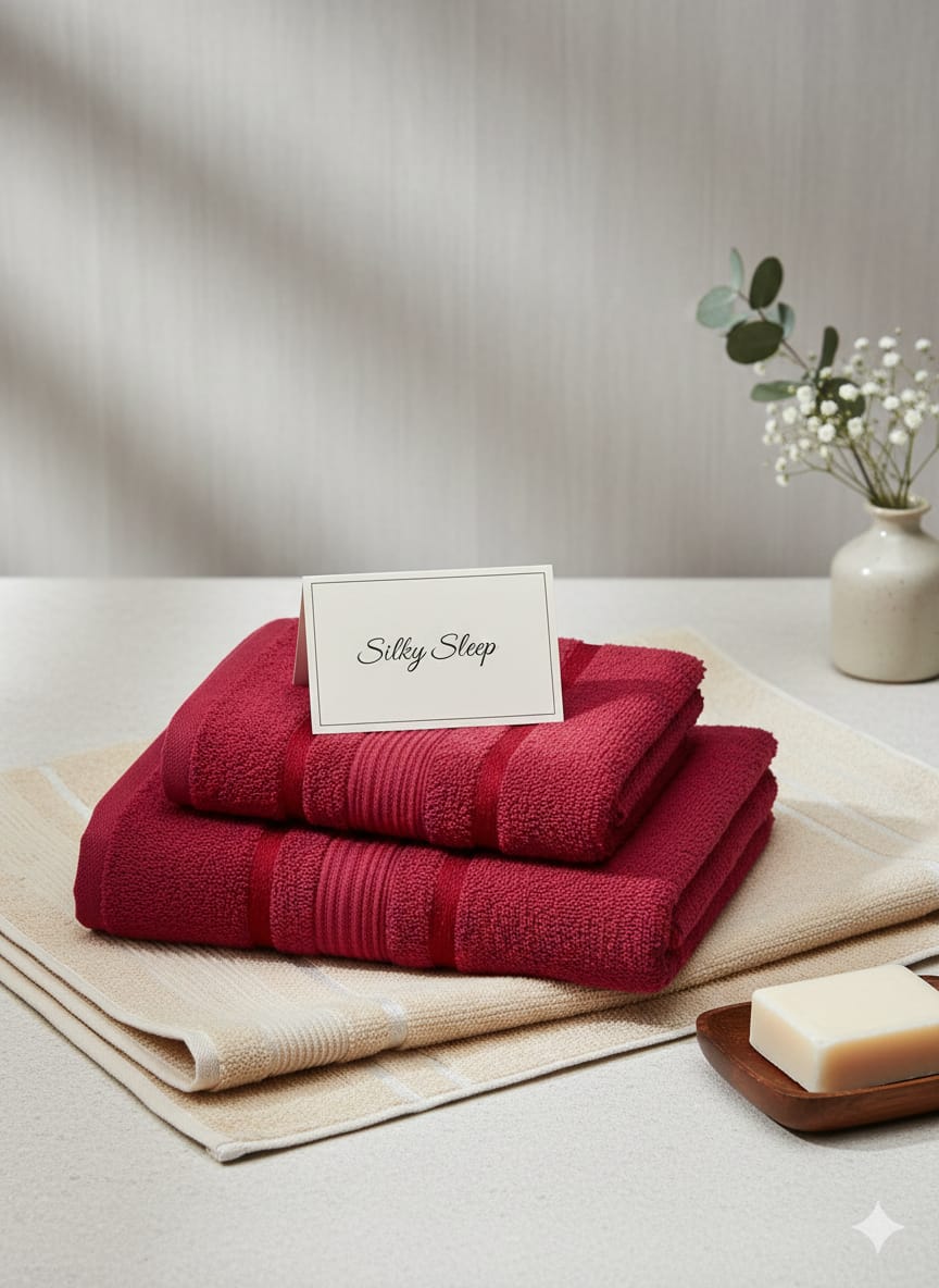 Premium Quality PC Cotton Towel (Red)