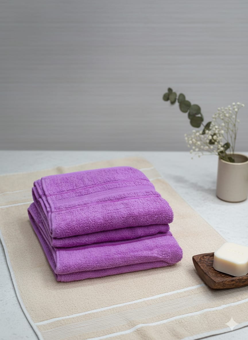 Premium Quality PC Cotton Towel (Pink)