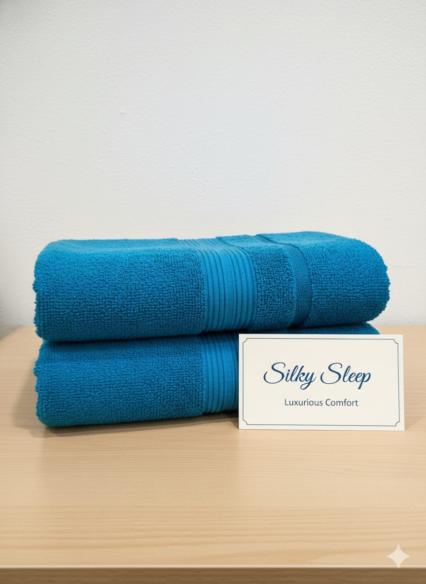 Premium Quality PC Cotton Towel (Blue)