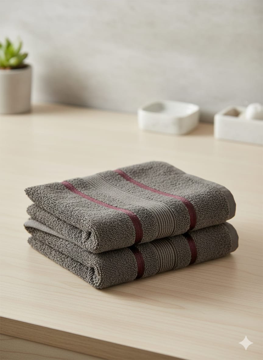 Premium Quality Pure Cotton Towel ( Brown )