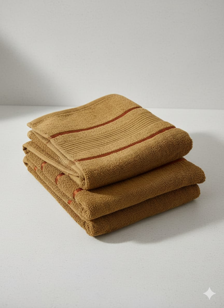 Premium Quality Pure Cotton Towel ( Mustard )