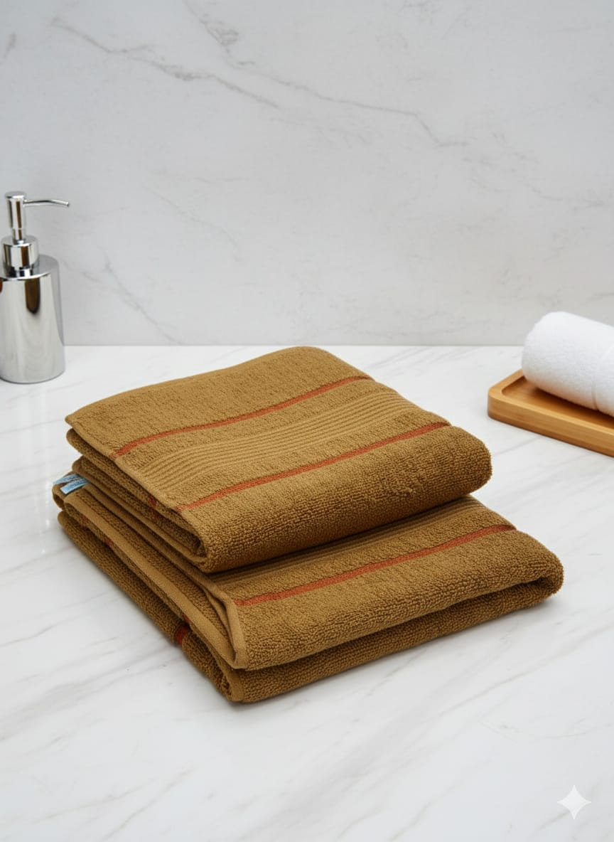 Premium Quality Pure Cotton Towel ( Mustard )